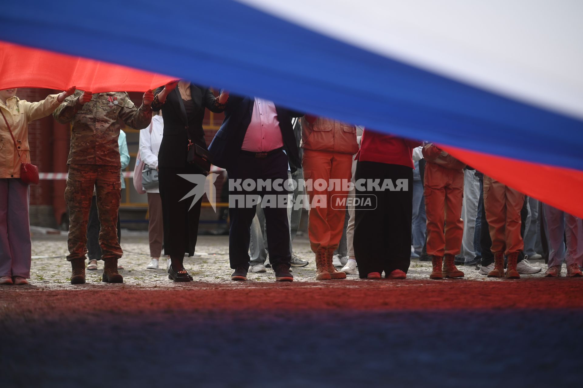 Празднование дня флага России в Санкт-Петербурге
