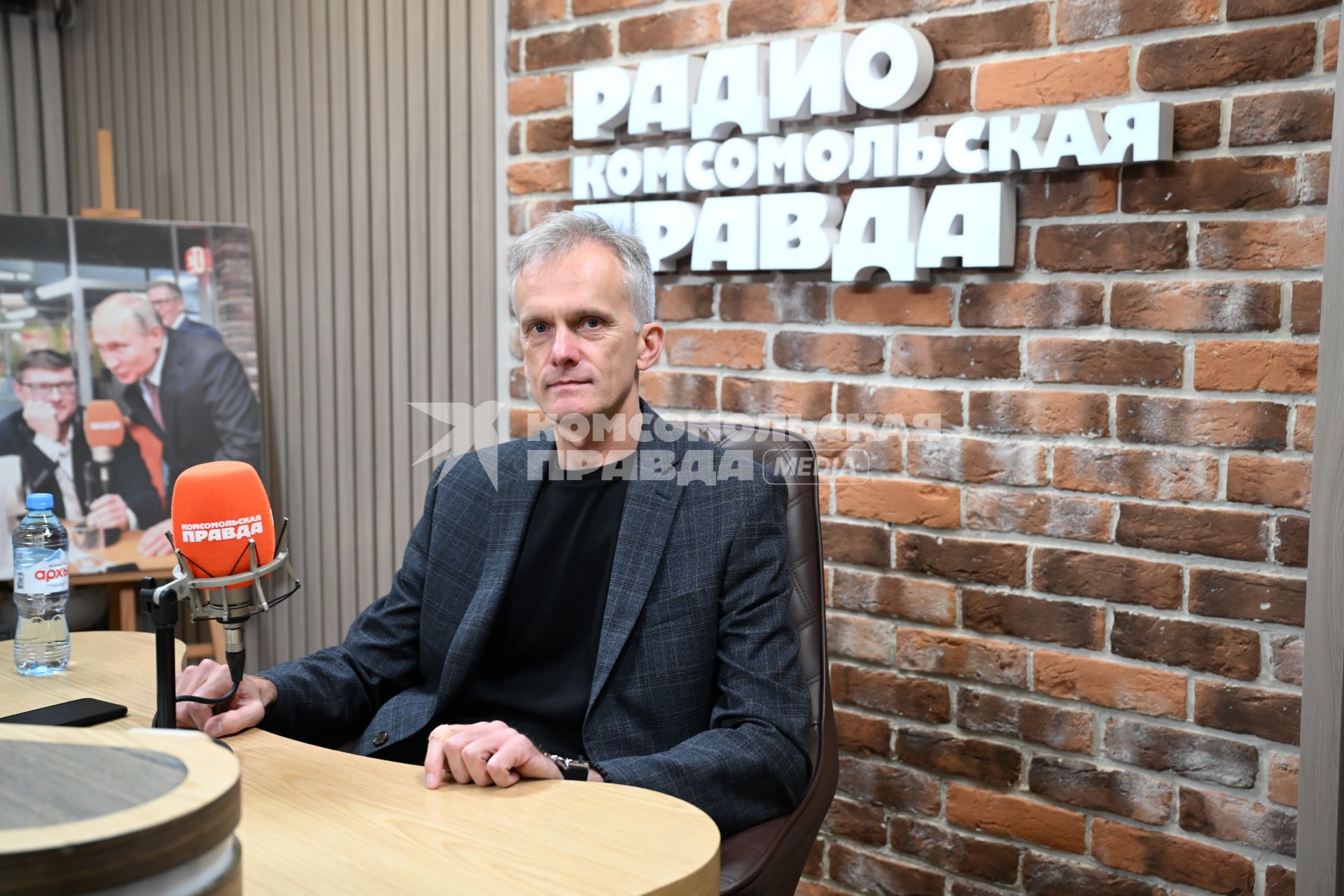 Сергей  Кайкин на радиостанции Комсомольская правда\"