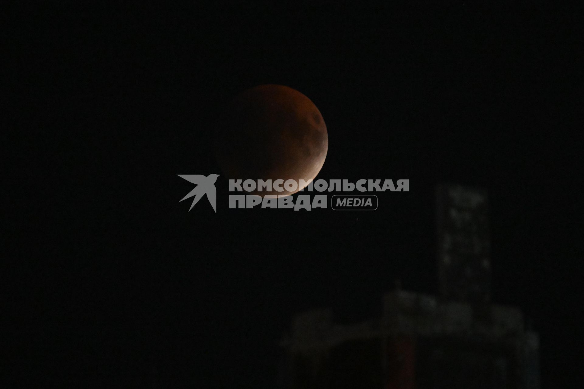 «Кровавое» лунное затмение в Москве