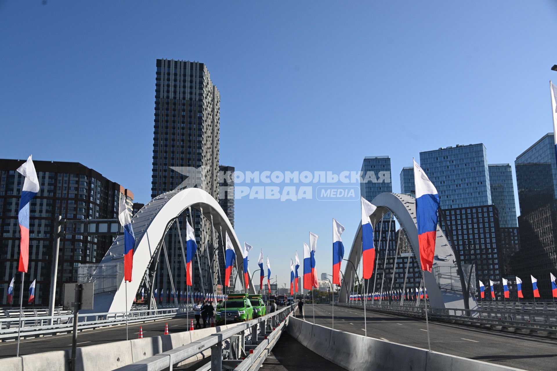 Открытие движения по мосту Академика Королева в Москве