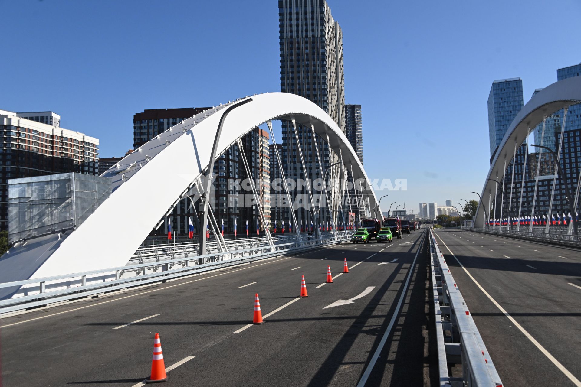 Открытие движения по мосту Академика Королева в Москве