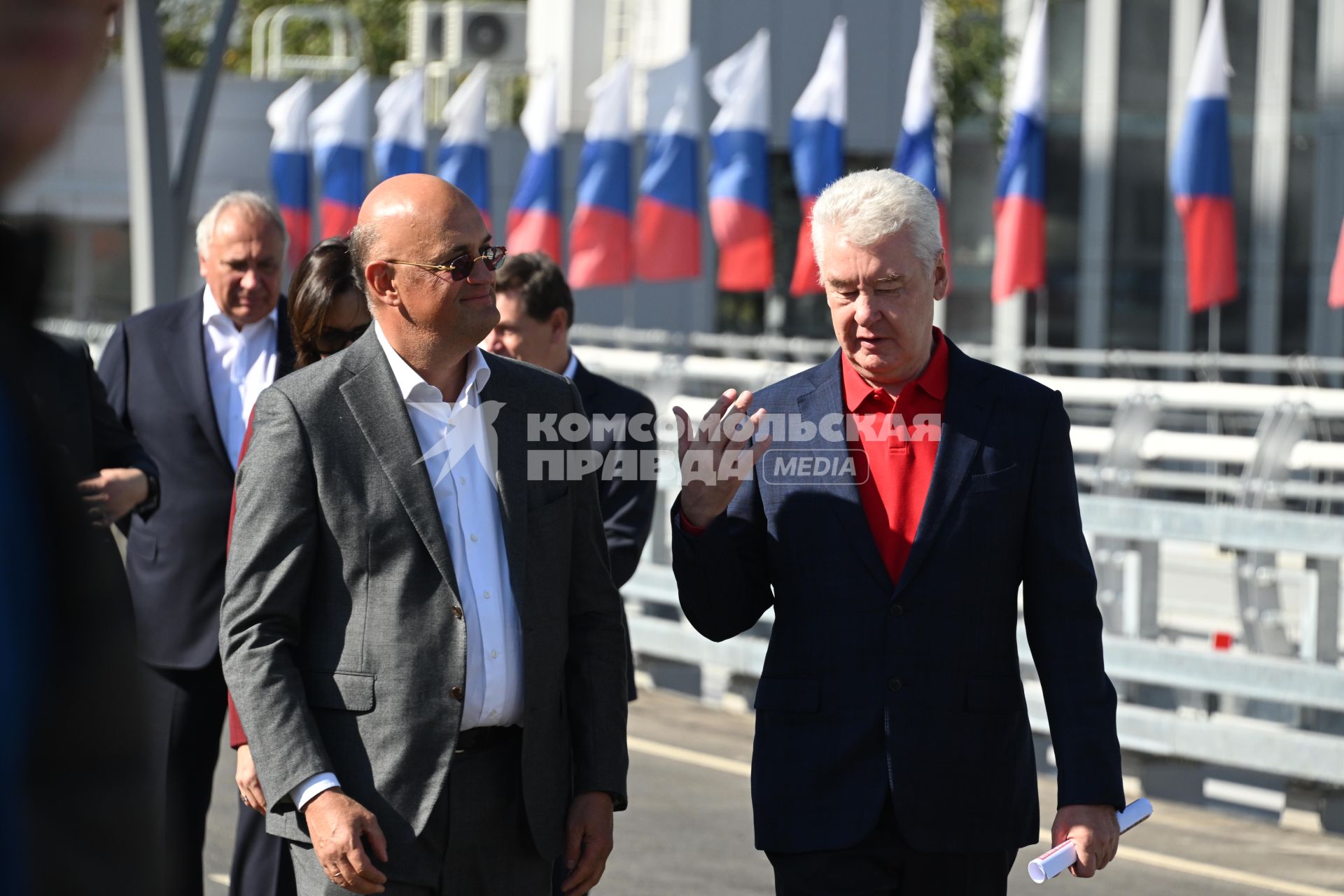 Сергей Собянин и Андрей Королев открыли  движение по мосту Академика Королева в Москве