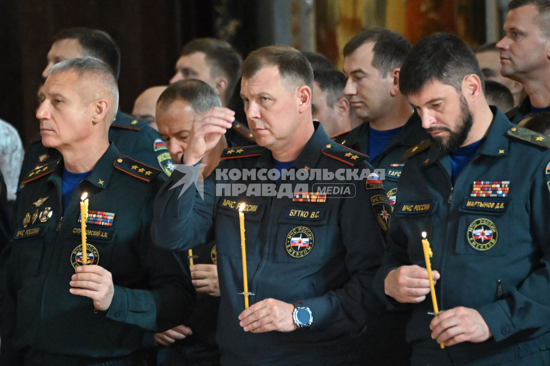 Молебен  честь иконы Божией Матери Неопалимая Купина\" в храме Христа Спасителя