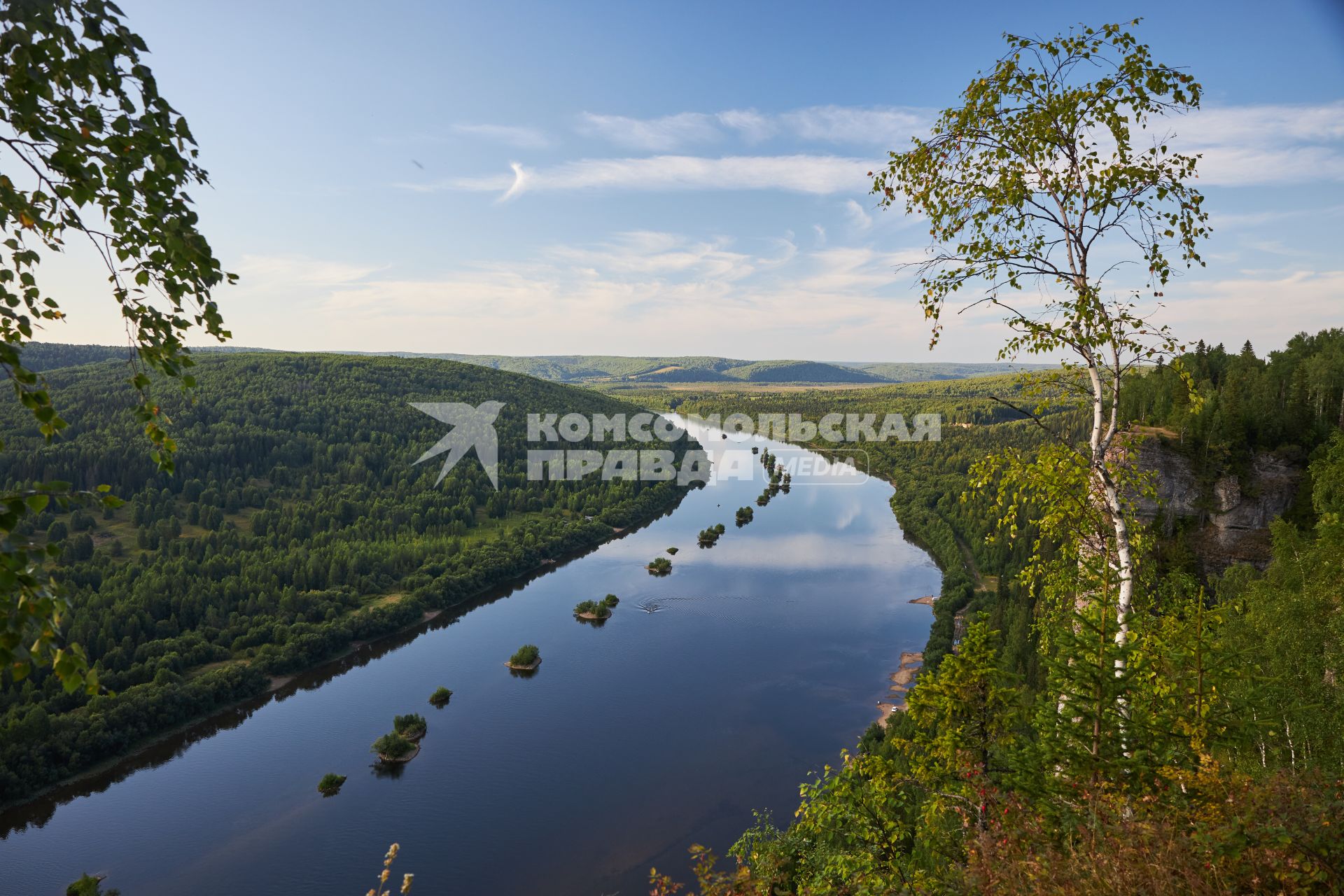 Река Вишера и камень Ветлан в Пермском крае