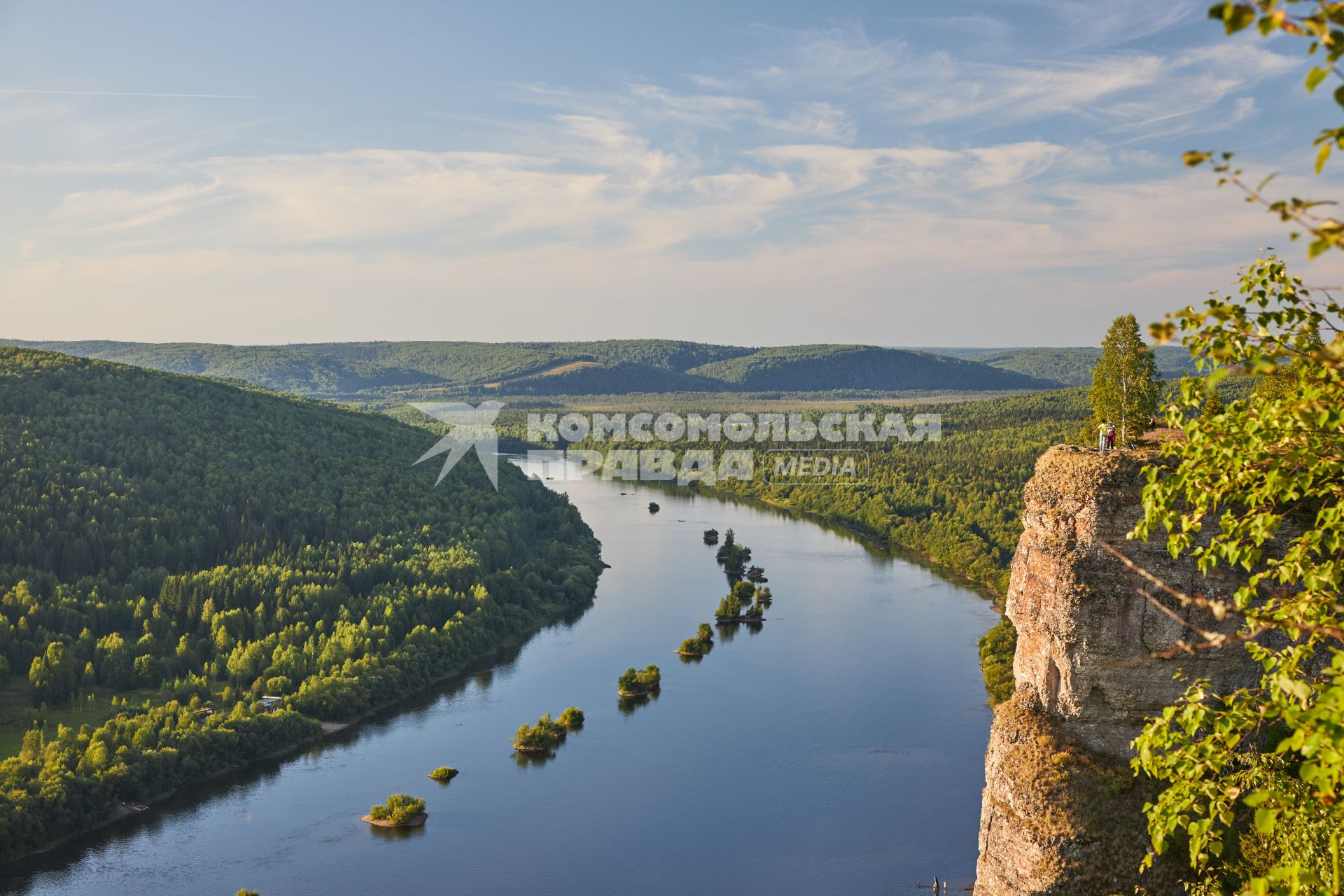 Река Вишера и камень Ветлан в Пермском крае