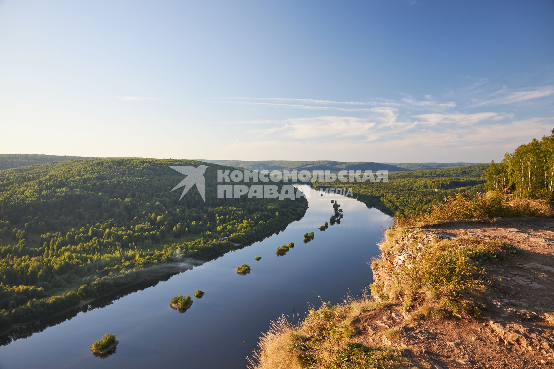 Река Вишера и камень Ветлан в Пермском крае