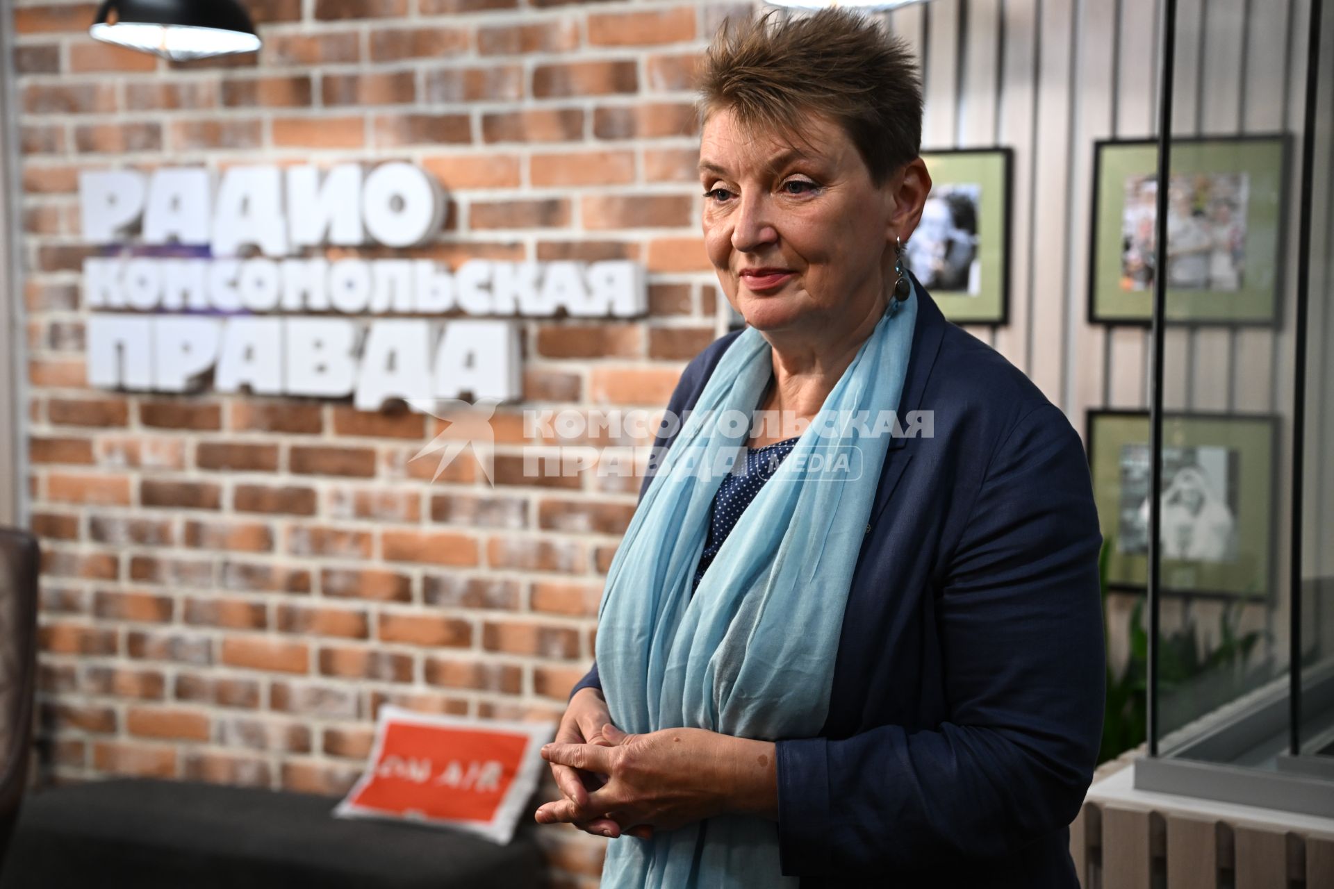 Мария Лагарькова на радиостанции \"Комсомольская правда\"