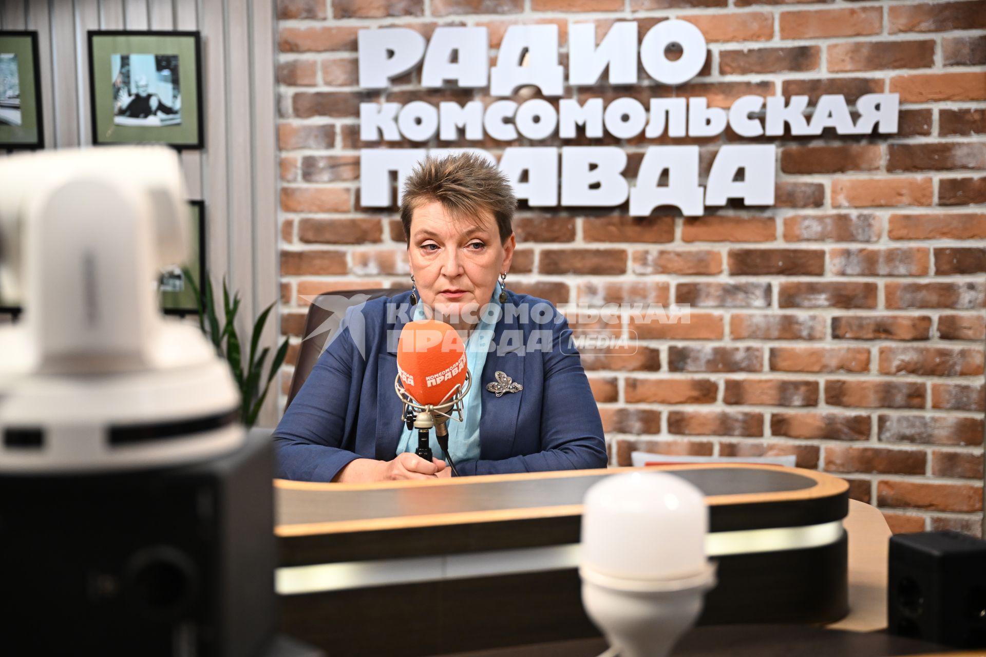Мария Лагарькова на радиостанции \"Комсомольская правда\"