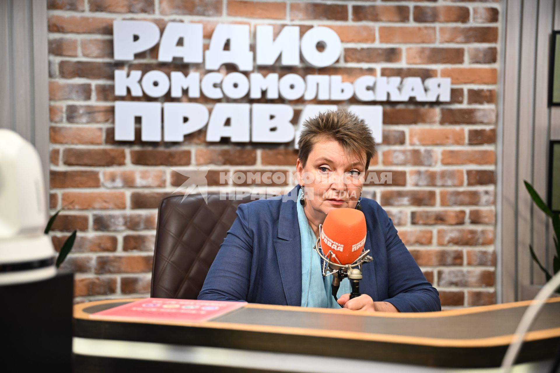 Мария Лагарькова на радиостанции \"Комсомольская правда\"