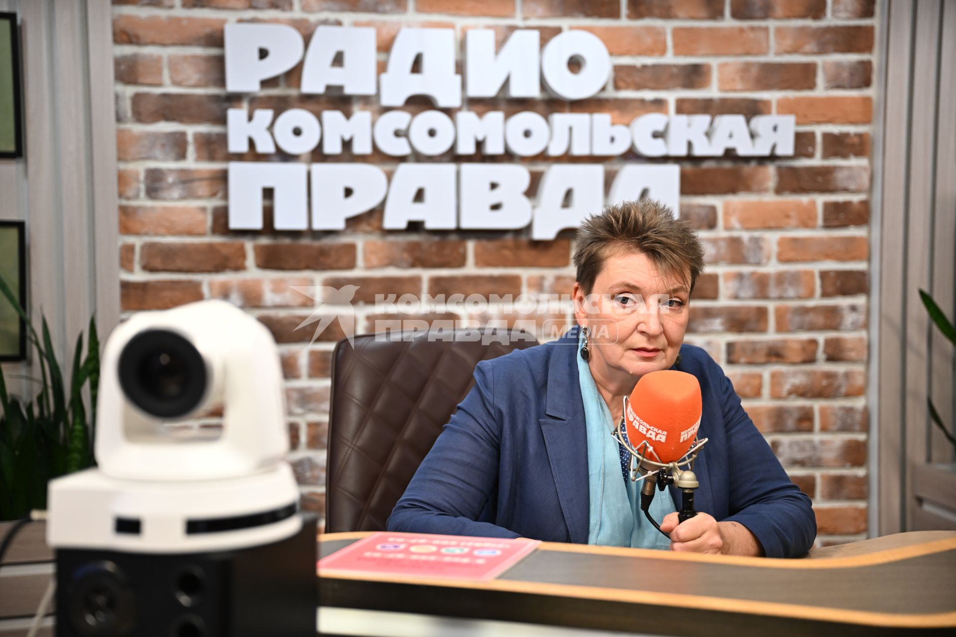 Мария Лагарькова на радиостанции \"Комсомольская правда\"