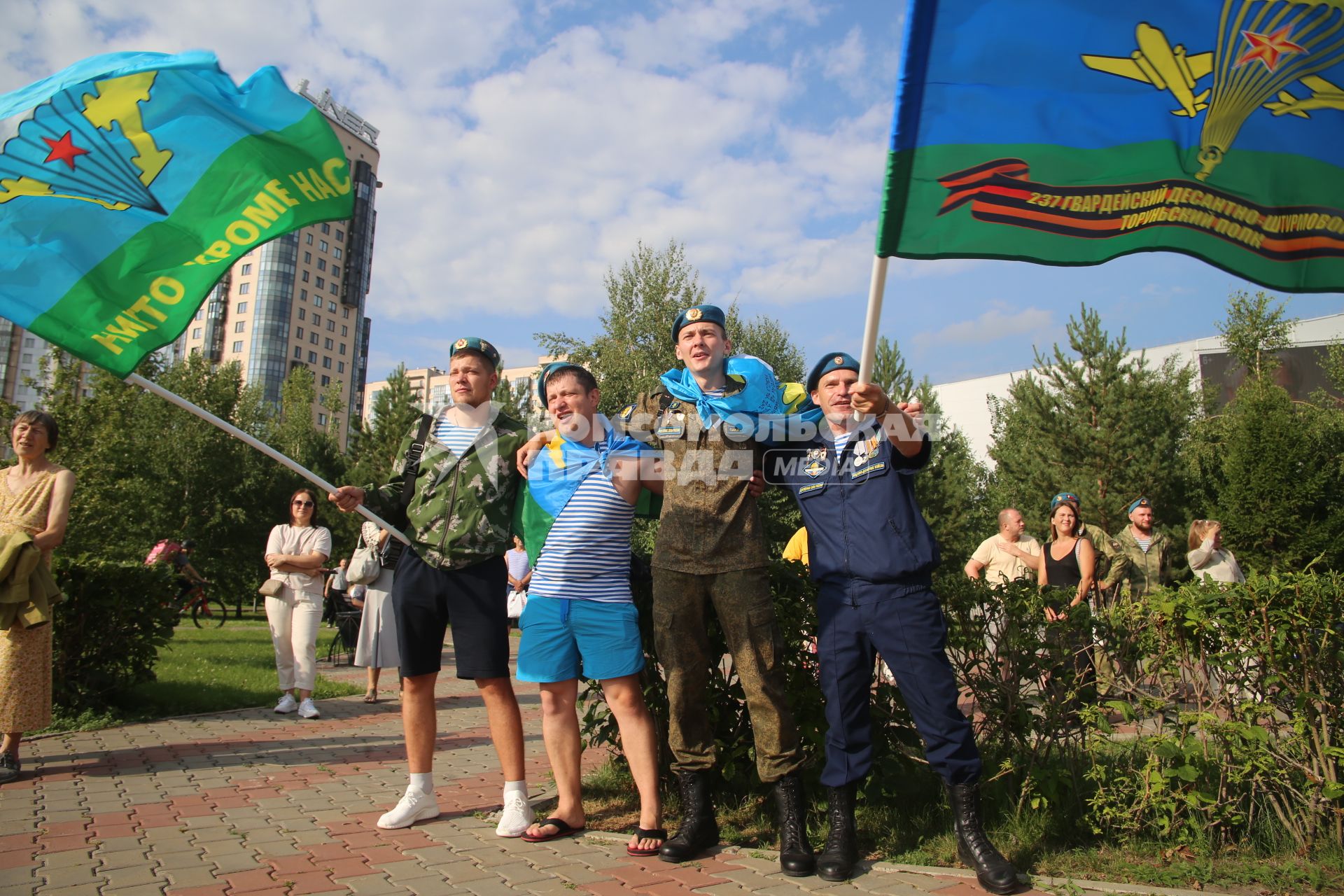 Празднование дня ВДВ в Красноярске