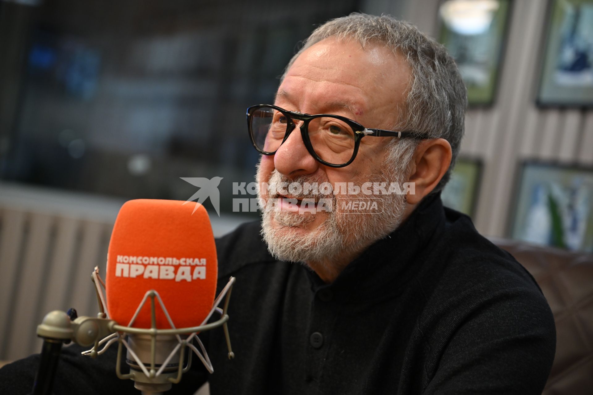 Евгений Маргулис на радиостанции \"Комсомольская правда\"