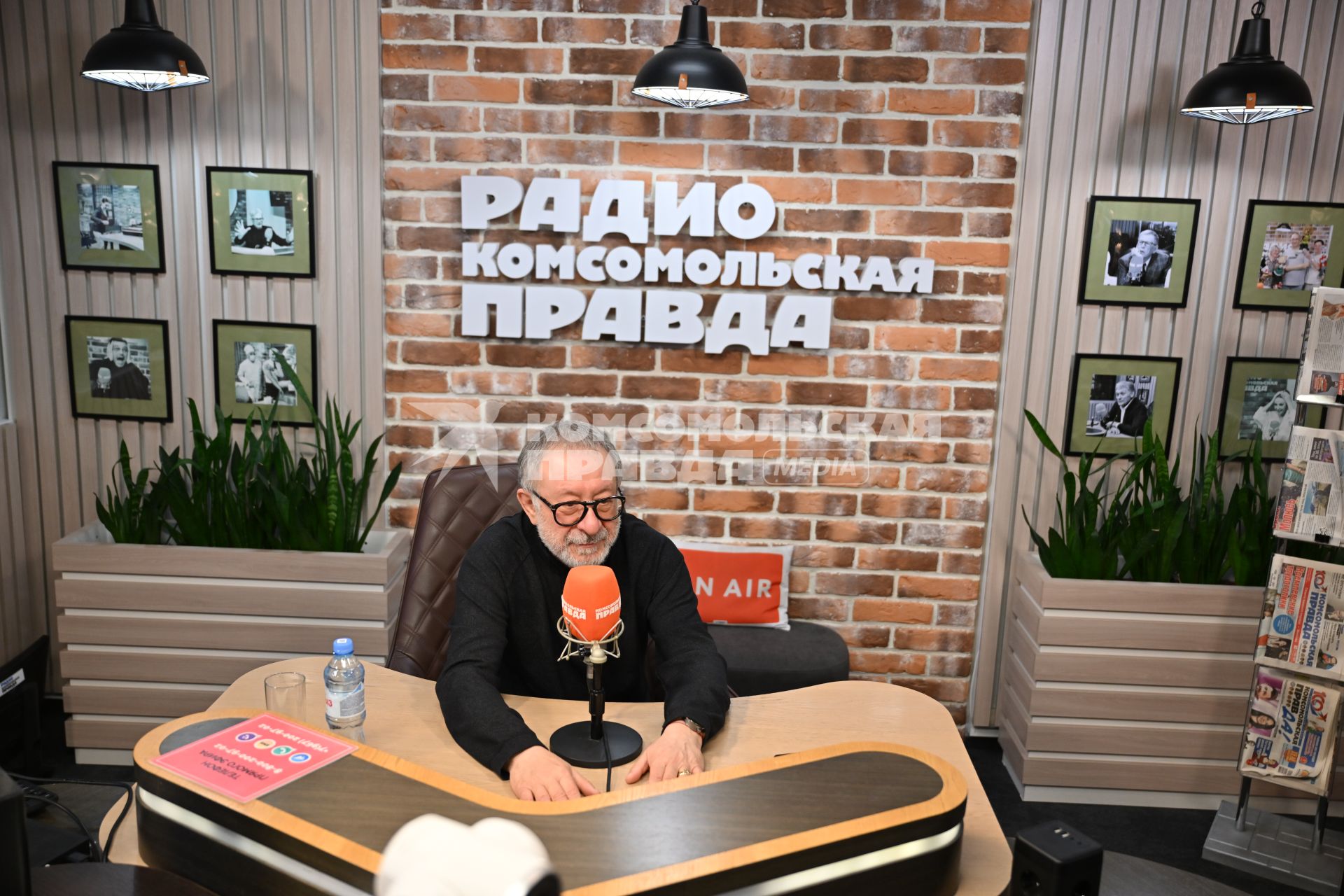 Евгений Маргулис на радиостанции \"Комсомольская правда\"