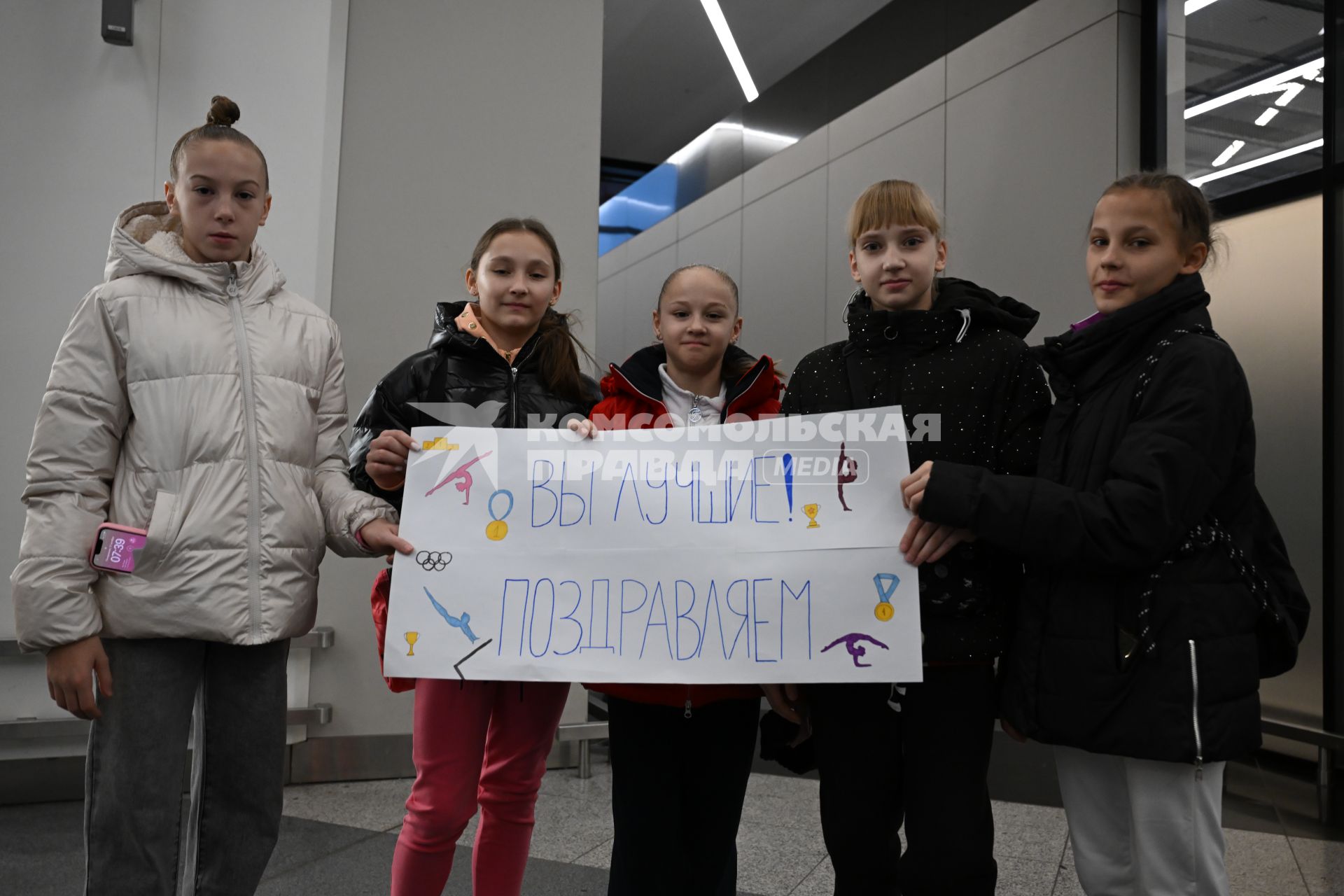 Встреча российских гимнастов, завоевавших призовые места на чемпионате мира