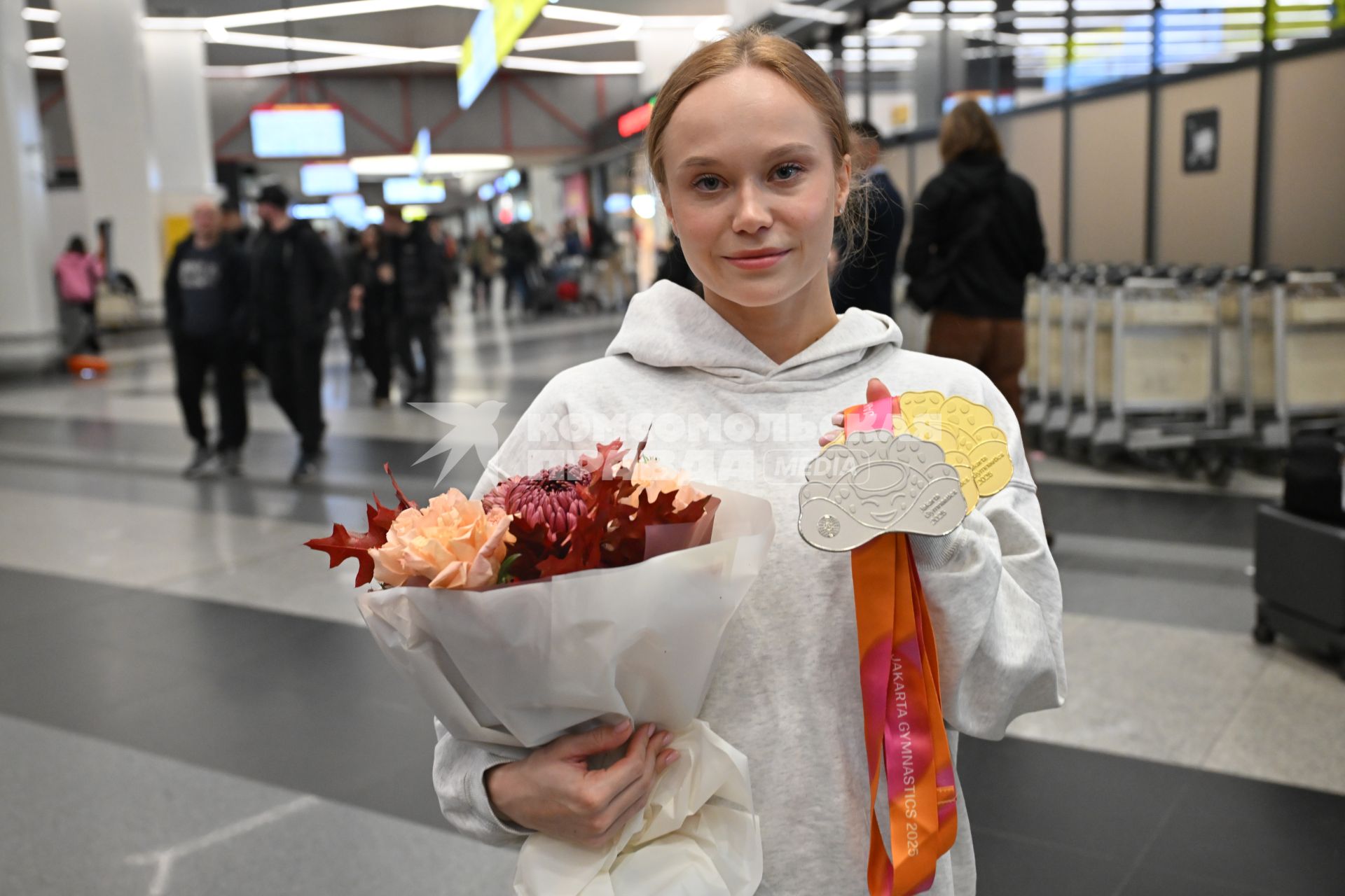 Встреча российских гимнастов, завоевавших призовые места на чемпионате мира
