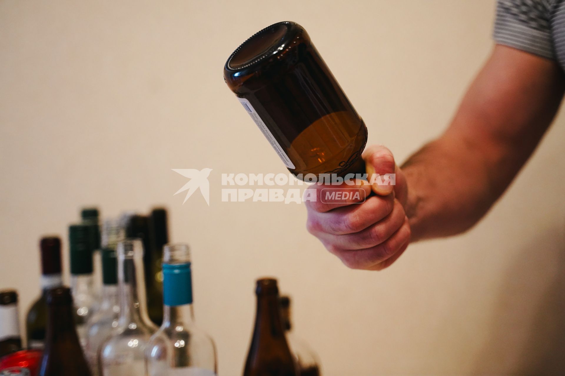 Постановочная съемка на тему алкоголя