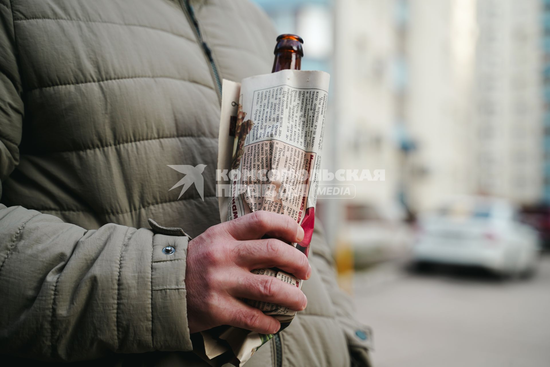 Постановочная съемка на тему алкоголя