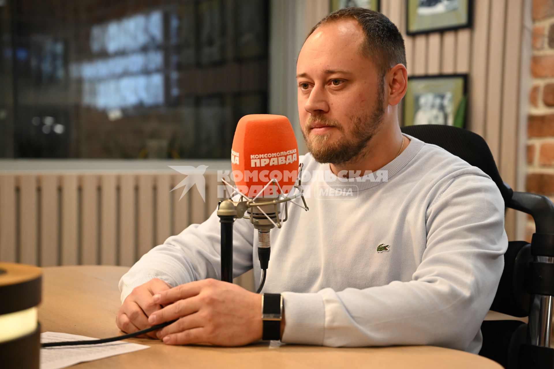 Артем Ткалин на радиостанции Комсомольская правда\"