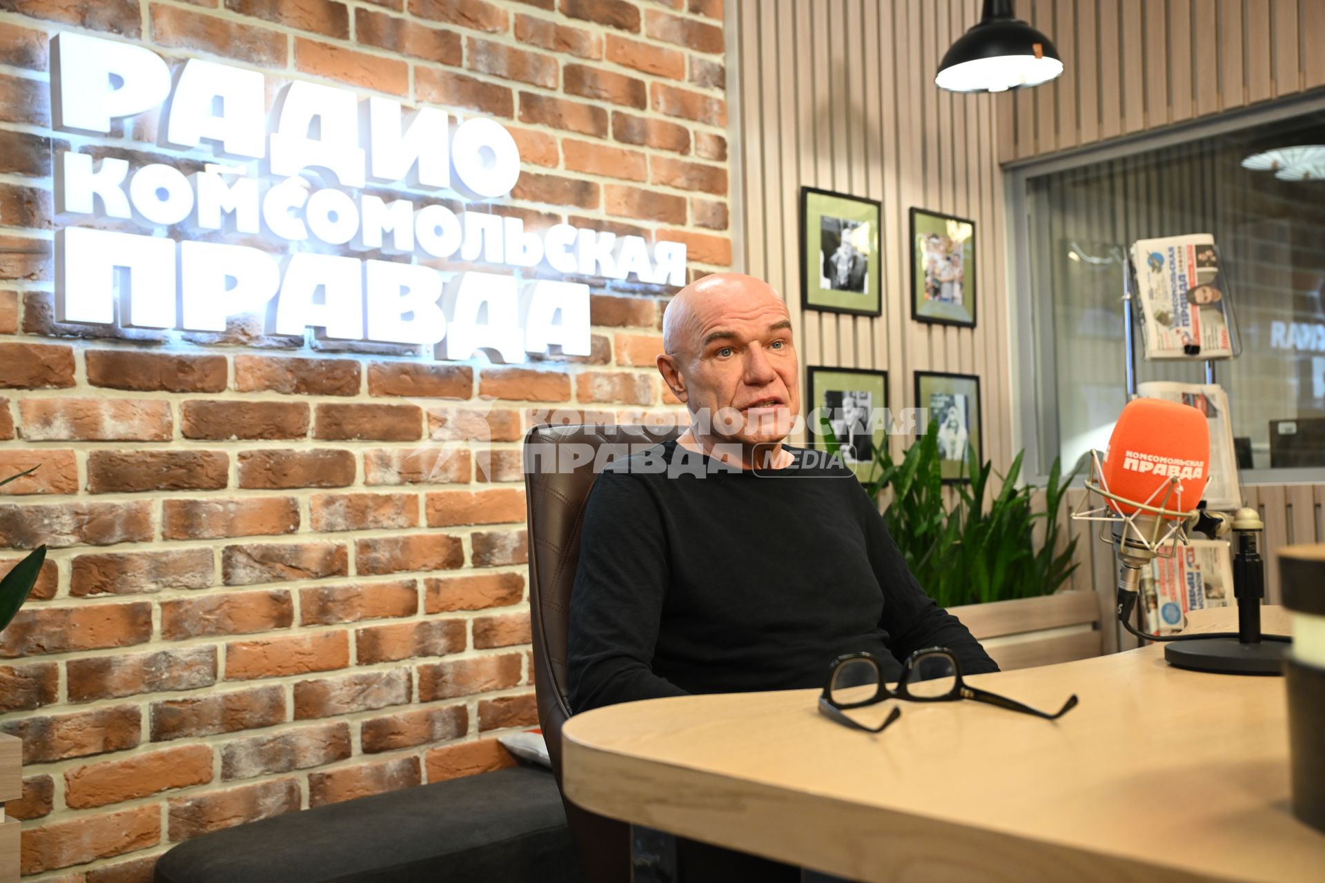 Сергей Мазаев на радиостанции \"Комсомольской правды\"