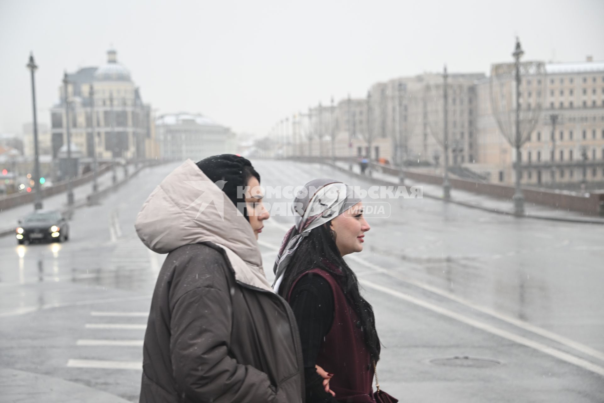 Первый снег в Москве