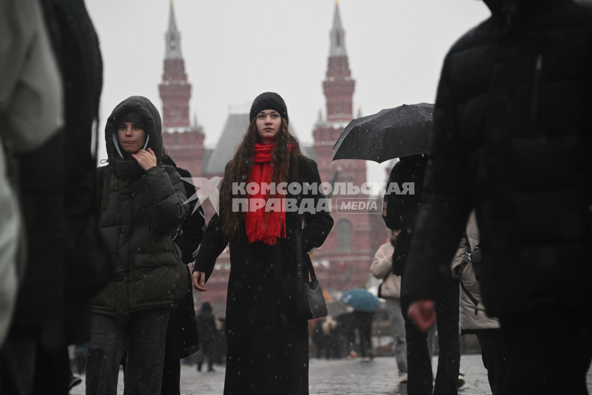 Первый снег в Москве