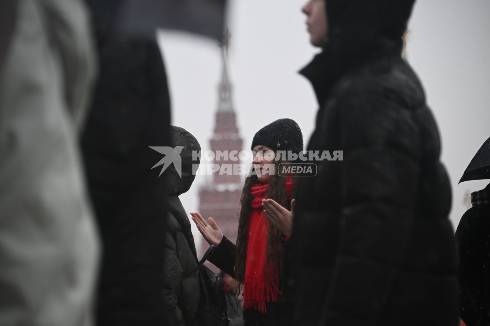 Первый снег в Москве