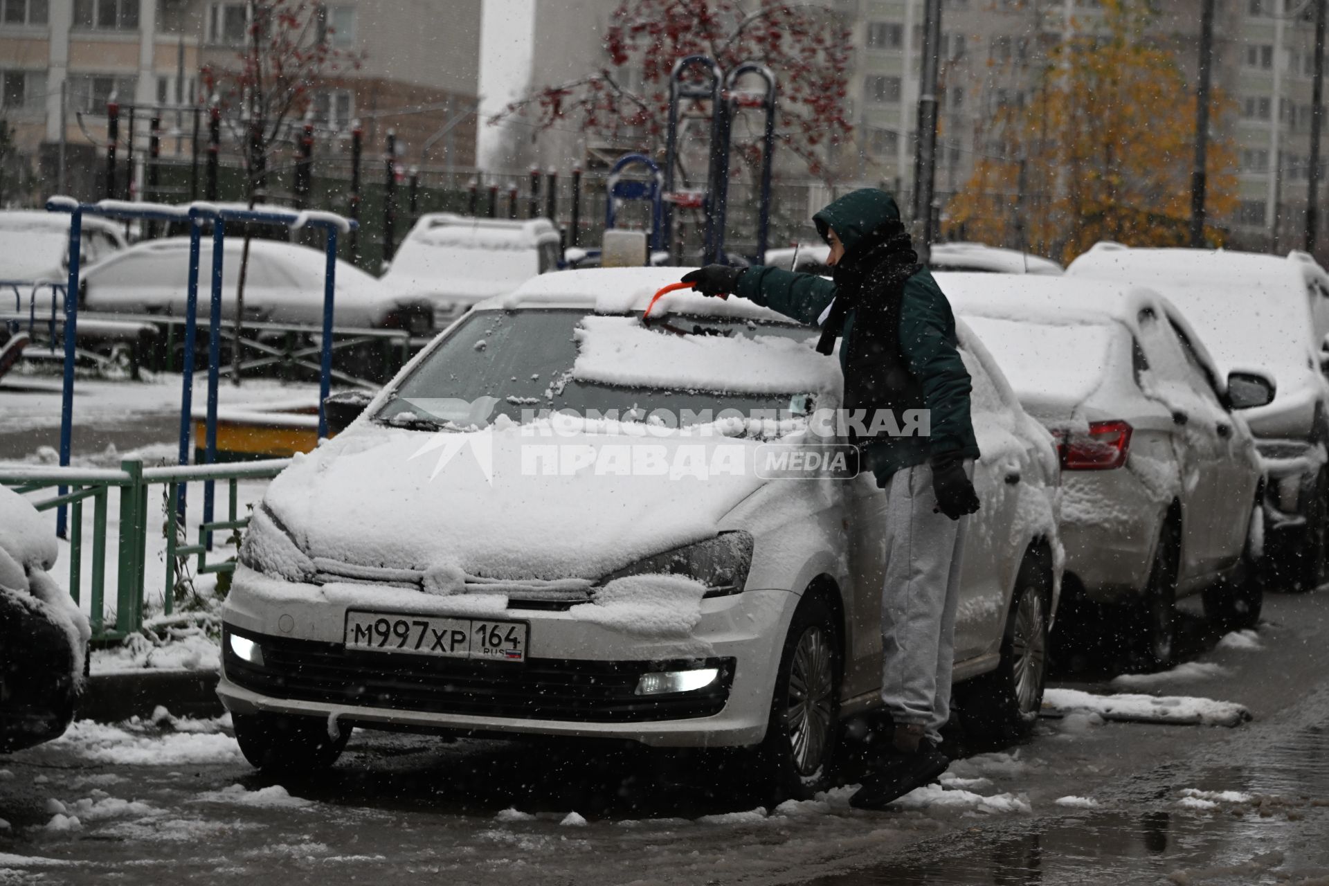 Первый снег в Москве