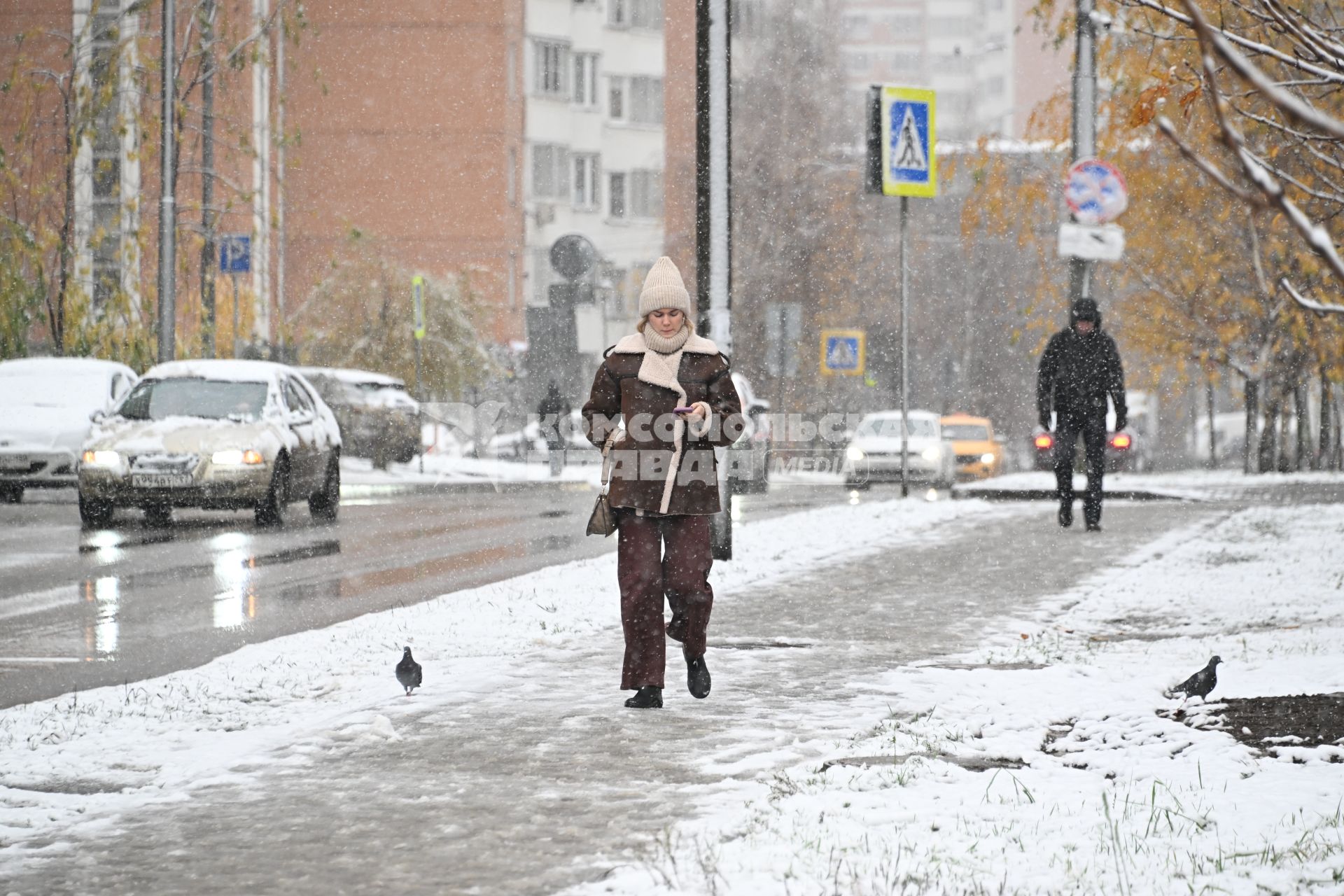 Первый снег в Москве