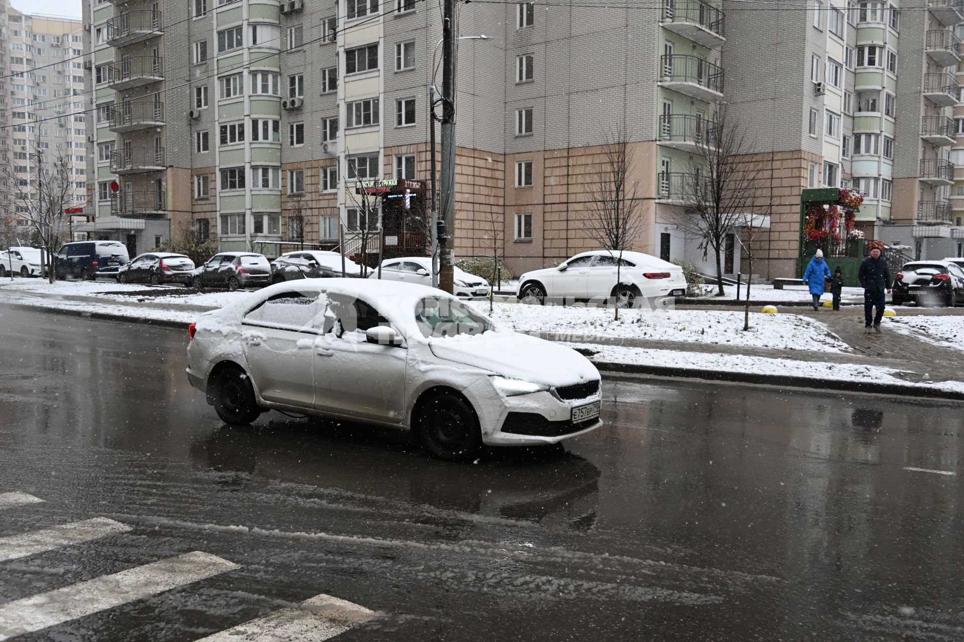 Первый снег в Москве