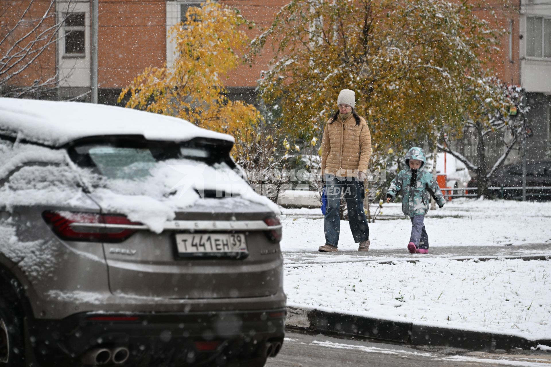 Первый снег в Москве