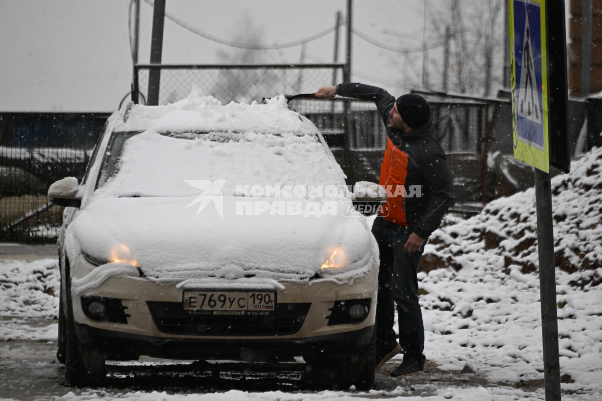 Первый снег в Москве