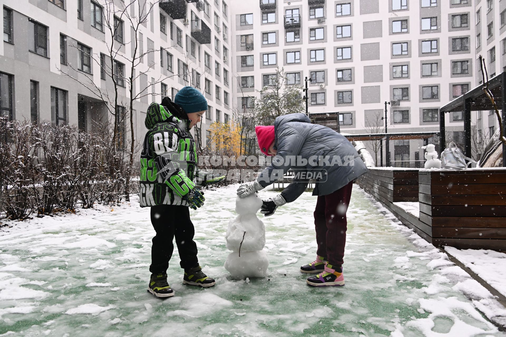 Первый снег в Москве