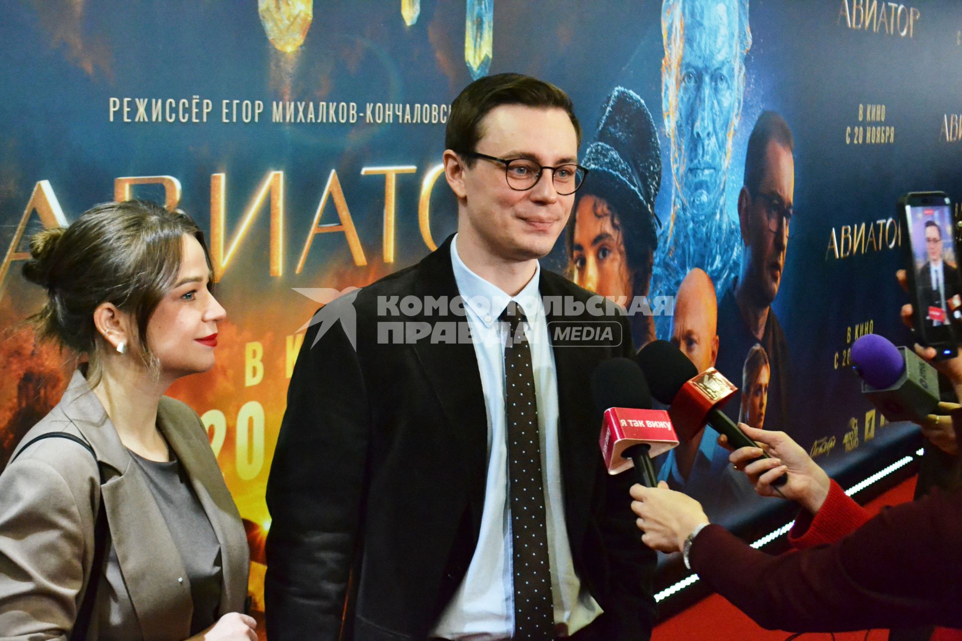 Премьера фильма \"Авиатор\" в к/т \"КАРО 11 Октябрь\"