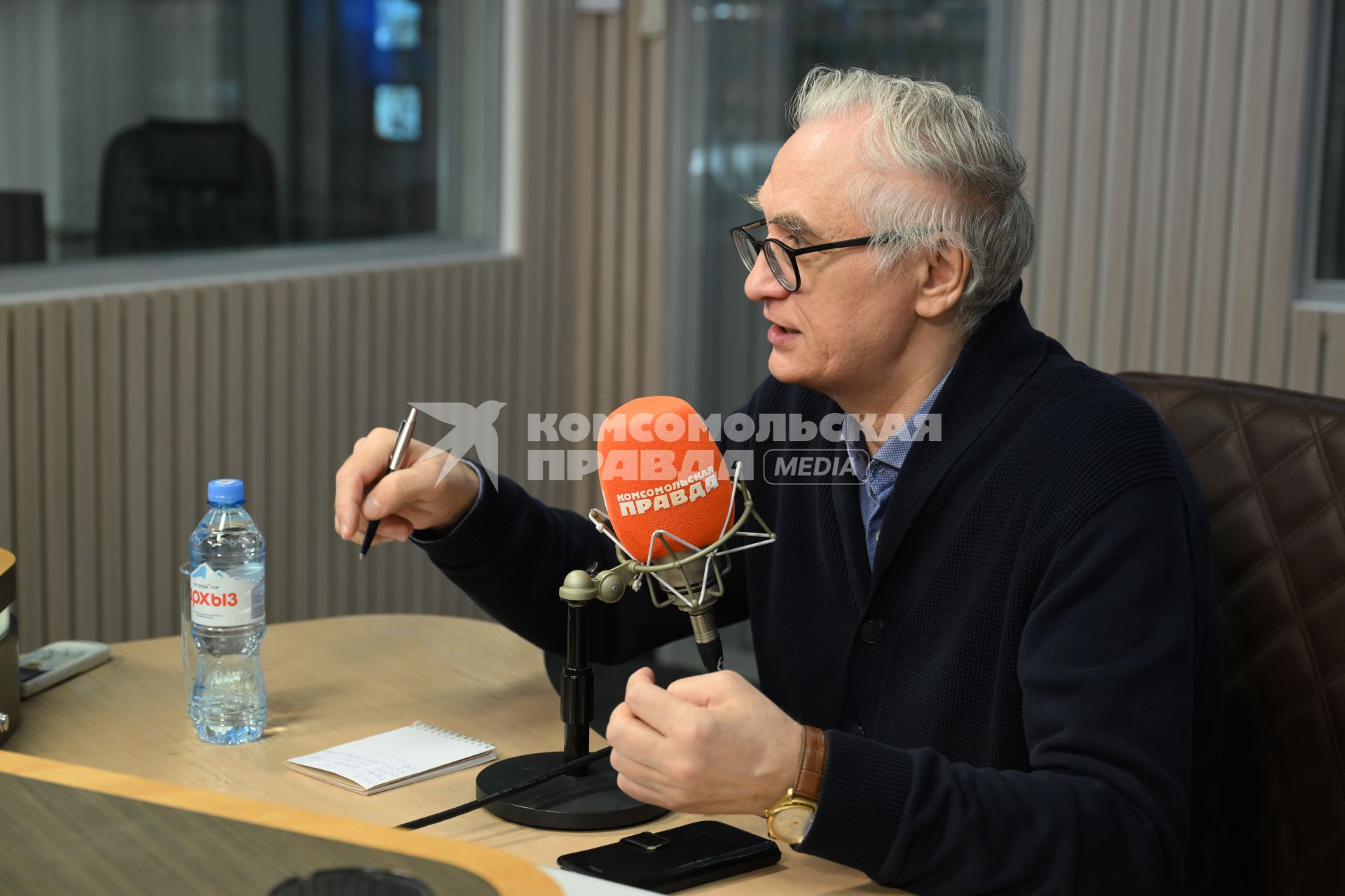 Сергей Сидоров на радиостанции Комсомольская правда\"