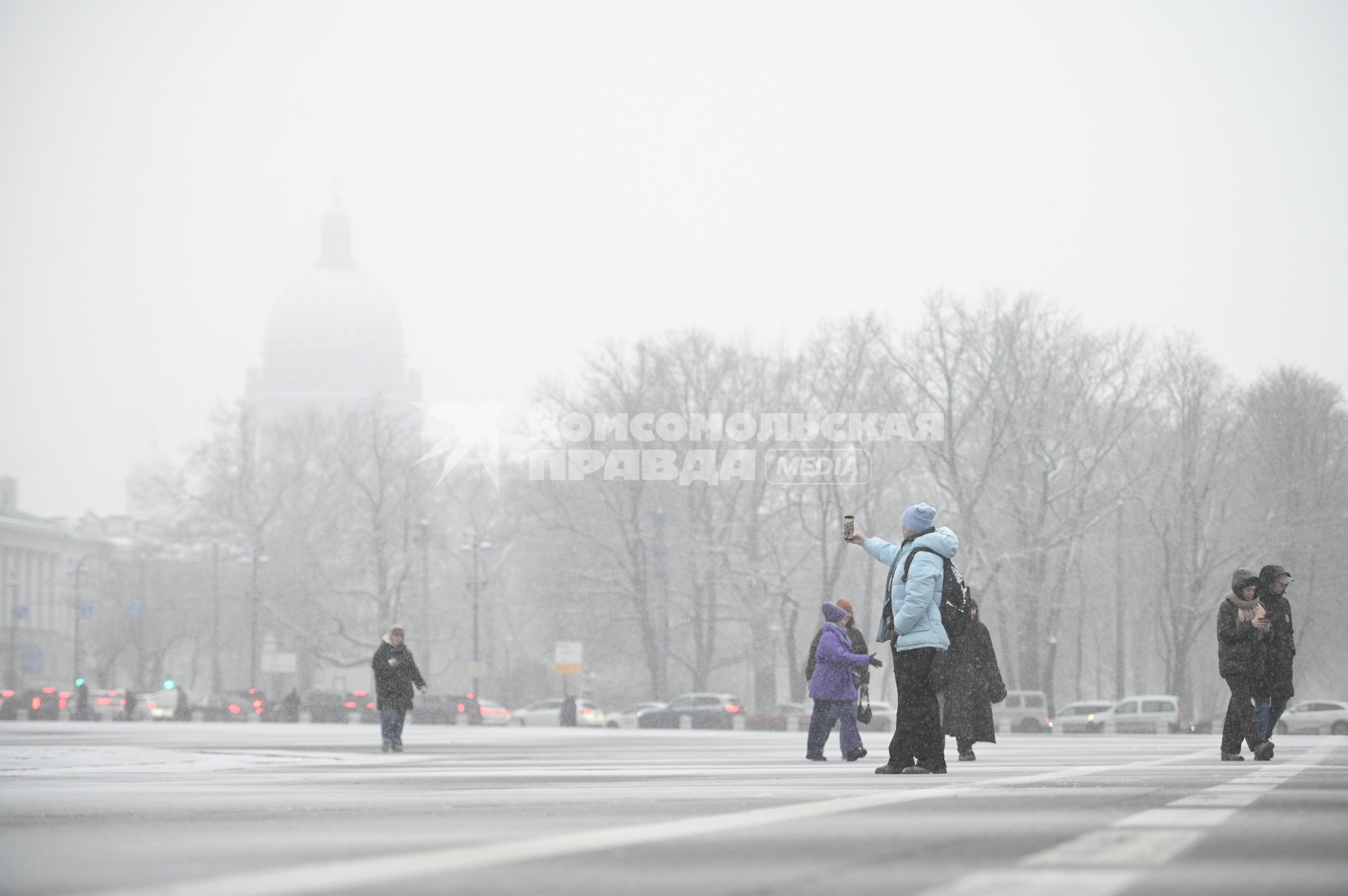Снегопад в Санкт-Петербурге