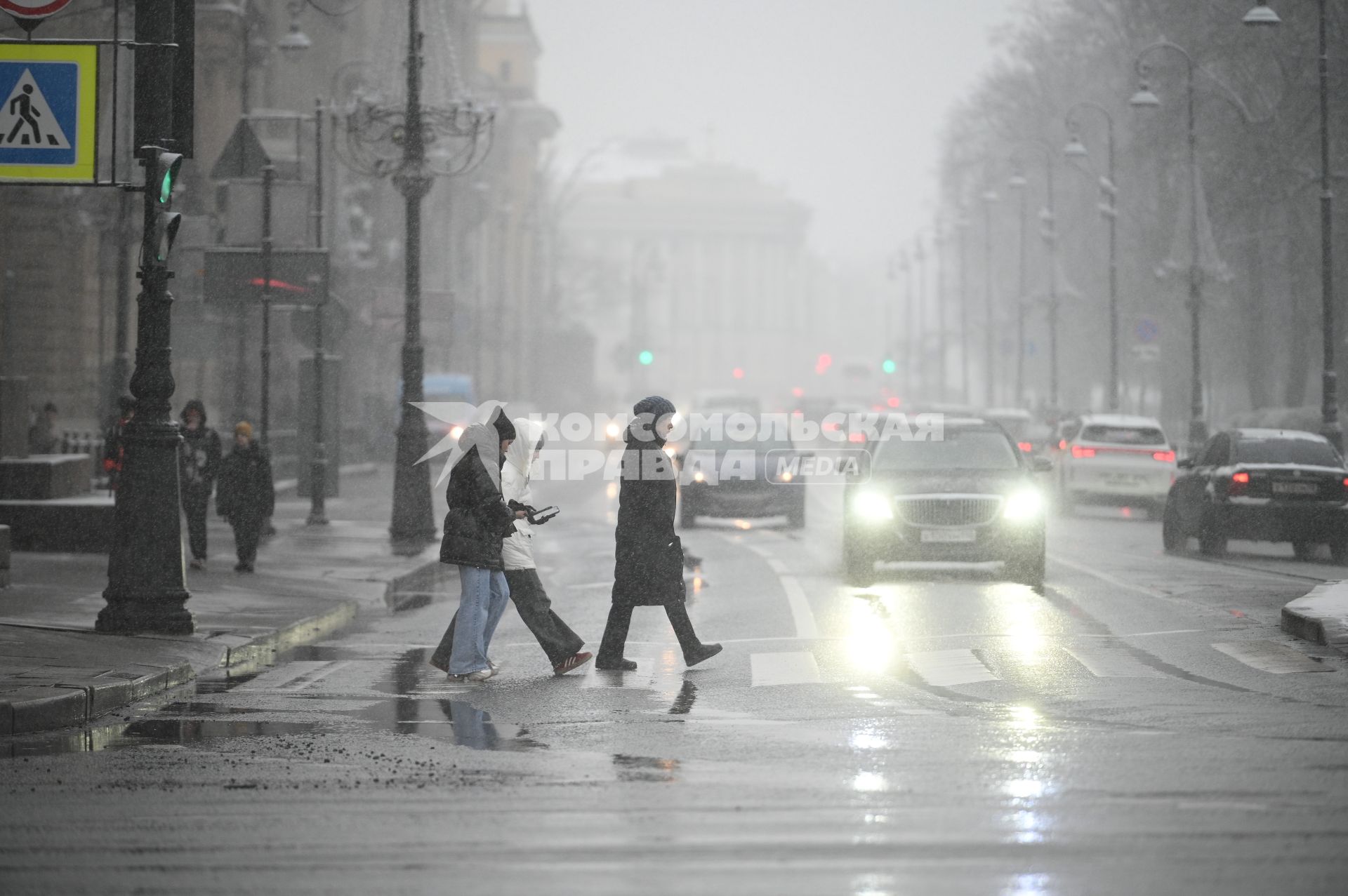 Снегопад в Санкт-Петербурге