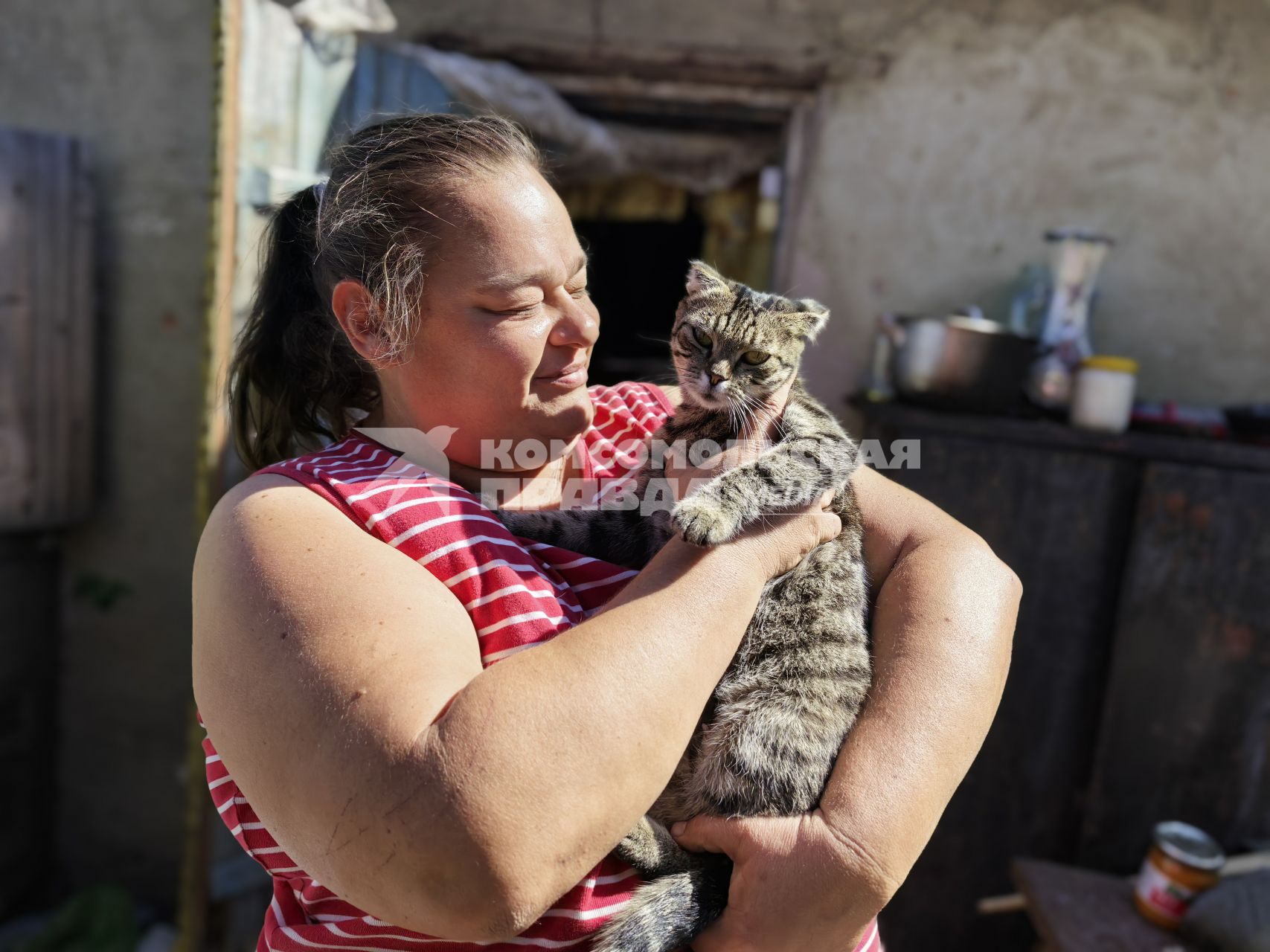 Единственная жительница донецкой Марьинки Галина Невинная